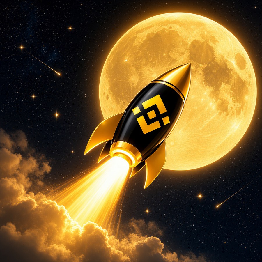 The rocket closing in on a giant full moon